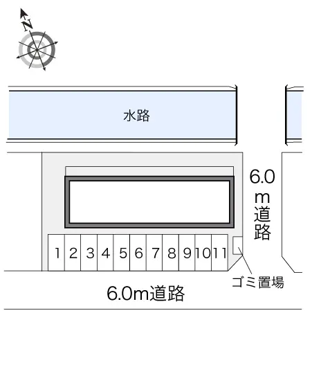 ★手数料０円★熊谷市妻沼東３丁目　月極駐車場（LP）